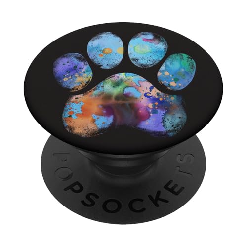 Pfotenabdruck PopSockets Klebender PopGrip von Paw Print Dog Mom Cat Mom