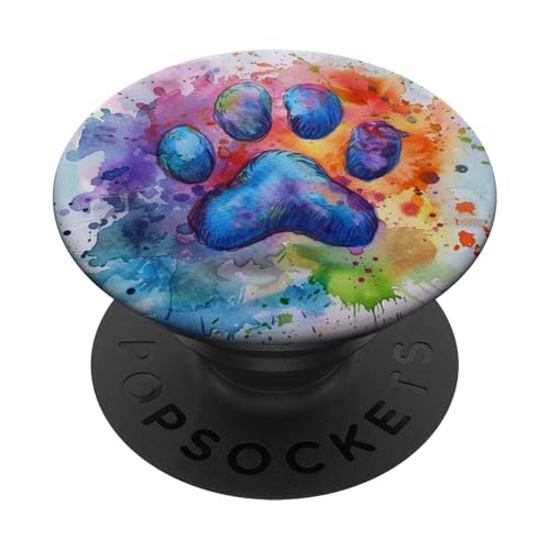 Pfotenabdruck PopSockets Klebender PopGrip von Paw Print Dog Mom Cat Mom