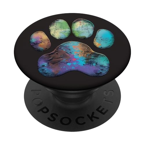 Pfotenabdruck PopSockets Klebender PopGrip von Paw Print Dog Mom Cat Mom