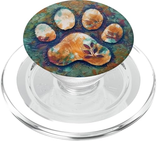 Pfotenabdruck PopSockets PopGrip für MagSafe von Paw Print Dog Mom Cat Mom