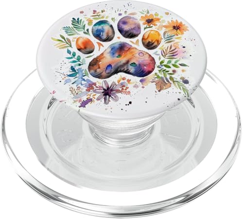 Pfotenabdruck PopSockets PopGrip für MagSafe von Paw Print Dog Mom Cat Mom