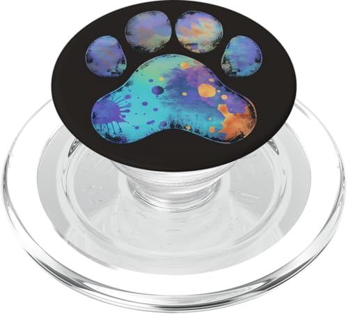 Pfotenabdruck PopSockets PopGrip für MagSafe von Paw Print Dog Mom Cat Mom