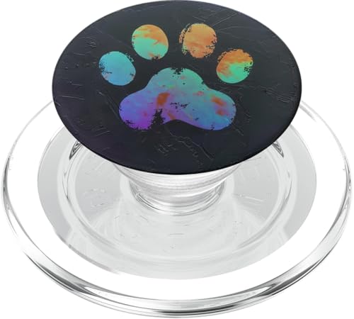 Pfotenabdruck PopSockets PopGrip für MagSafe von Paw Print Dog Mom Cat Mom