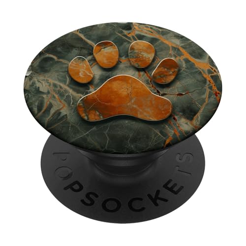 Pfotenabdruck Salbeigrün PopSockets Klebender PopGrip von Paw Print Dog Mom Cat Mom
