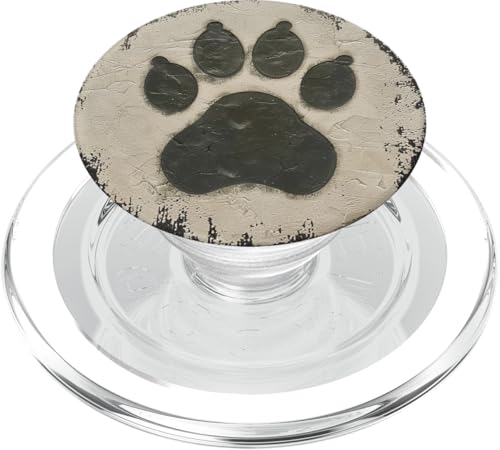 Pw Print Schwarz PopSockets PopGrip für MagSafe von Paw Print Dog Mom Cat Mom