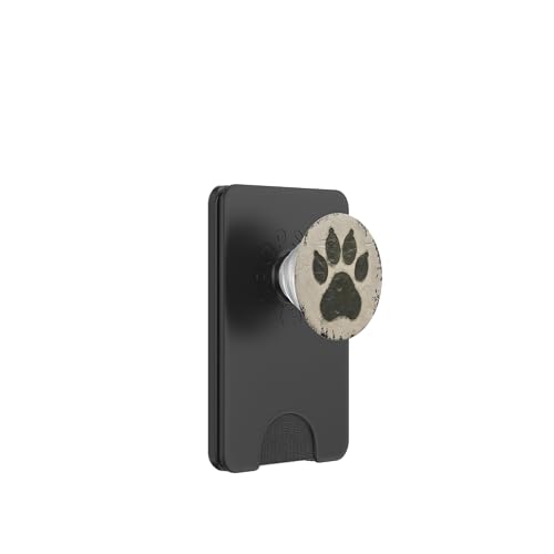 Pw Print Schwarz PopSockets PopWallet für MagSafe von Paw Print Dog Mom Cat Mom
