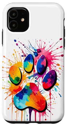 Hülle für iPhone 11 Pfote eines Hundes für Tierliebhaber, niedlicher bunter Pfotenabdruck Hülle für iPhone 11 Pfote eines Hundes für Tierliebhaber, niedlicher bunter Pfotenabdruck von Paw print dog or cat for pet lover