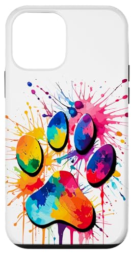 Hülle für iPhone 12 mini Pfote eines Hundes für Tierliebhaber, niedlicher bunter Pfotenabdruck Hülle für iPhone 12 mini Pfote eines Hundes für Tierliebhaber, niedlicher bunter Pfotenabdruck von Paw print dog or cat for pet lover