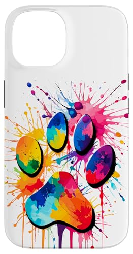 Hülle für iPhone 14 Pfote eines Hundes für Tierliebhaber, niedlicher bunter Pfotenabdruck Hülle für iPhone 14 Pfote eines Hundes für Tierliebhaber, niedlicher bunter Pfotenabdruck von Paw print dog or cat for pet lover