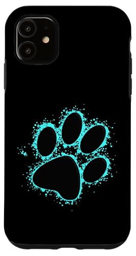 Hülle für iPhone 11 Hundepfote oder Katze in türkis für Tier- und Tierliebhaber Hülle für iPhone 11 Hundepfote oder Katze in türkis für Tier- und Tierliebhaber von Paw print dogs cats for dog dad or cat mom