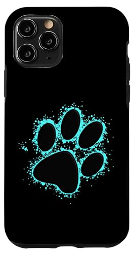 Hülle für iPhone 11 Pro Hundepfote oder Katze in türkis für Tier- und Tierliebhaber Hülle für iPhone 11 Pro Hundepfote oder Katze in türkis für Tier- und Tierliebhaber von Paw print dogs cats for dog dad or cat mom