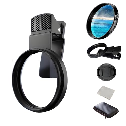 Tragbares Polarisationskameraobjektiv für Smartphones, 52mm Zirkular CPL Filter Ultra-Slim Polfilter mit Klemme Schraubfilter, Kompatibel für iPhone, Samsung Huawei für Professionelle Fotografie (2) Tragbares Polarisationskameraobjektiv für Smartphones, 52mm Zirkular CPL Filter Ultra-Slim Polfilter mit Klemme Schraubfilter, Kompatibel für iPhone, Samsung Huawei für Professionelle Fotografie (2) von Pazvoza