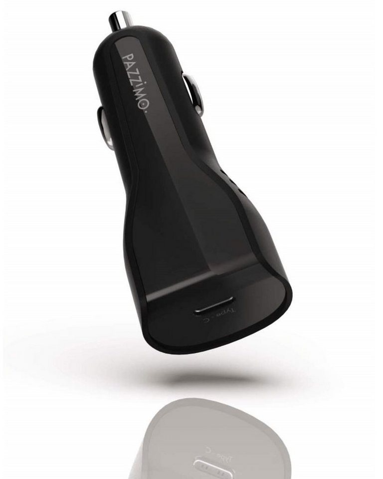 Pazzimo Kfz-Ladegerät USB-C Power Delivery 3A Schwarz Smartphone-Ladegerät (Schnellladung) von Pazzimo