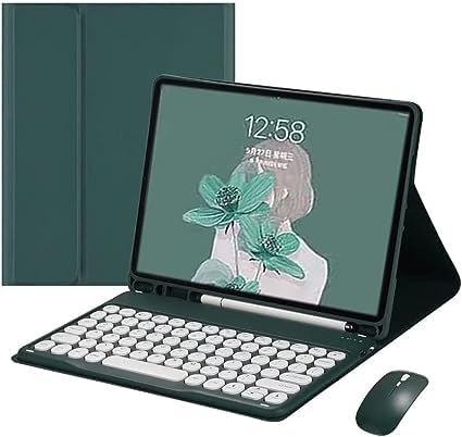Tastatur-Hülle für Samsung Galaxy Tab S9 Plus 12,5 Zoll mit Maus, intelligente weiche Hülle mit Bluetooth-Tastatur, abnehmbare kabellose Tastatur-Tablet-Abdeckung mit Stifthalter (Tab S9 Plus, von PboyiqiS