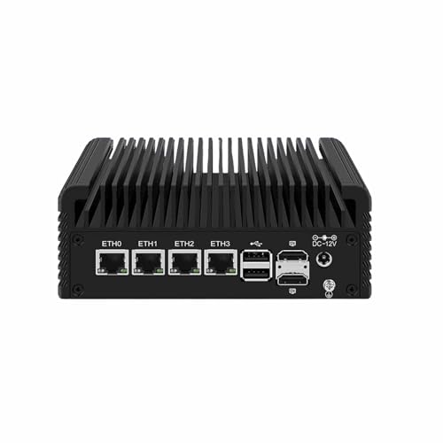 PcZinophyte 2,5G Firewall-Router N100 4xi226-V LANs DDR5 Typ-C 6*USB 2*NVMe 2*SATA Lüfterloser Mini-PC Proxmox von PcZinophyte