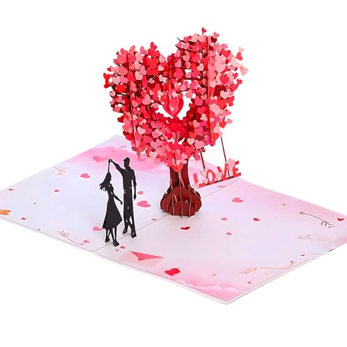 Hochzeitskarte, Karte Hochzeits, 3D-Effekt Up Karte Hochzeit In Rot, Perfekte Geschenk für Hochzeitskarte Geldgeschenk, Ideal für Valentinstag, Hochzeit und Verlobung Hochzeitskarte, Karte Hochzeits, 3D-Effekt Up Karte Hochzeit In Rot, Perfekte Geschenk für Hochzeitskarte Geldgeschenk, Ideal für Valentinstag, Hochzeit und Verlobung von PceGan