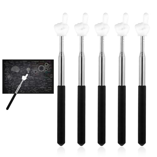 PceGan Pointer Finger,Zeigestab Ausziehbar,5 Stück Mini Teleskophand,Finger Pointer Pointer Finger Stick für Lehrerunterricht Lehrer Whiteboard Finger Pointer Stick PceGan Pointer Finger,Zeigestab Ausziehbar,5 Stück Mini Teleskophand,Finger Pointer Pointer Finger Stick für Lehrerunterricht Lehrer Whiteboard Finger Pointer Stick von PceGan