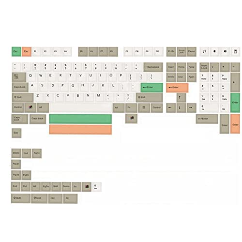 Pcivzxam 9009 Retro Ethermal Dye Sublimation Schriftarten PBT 130 Tastenkappenprofil für mechanische MX Switch Tastatur von Pcivzxam