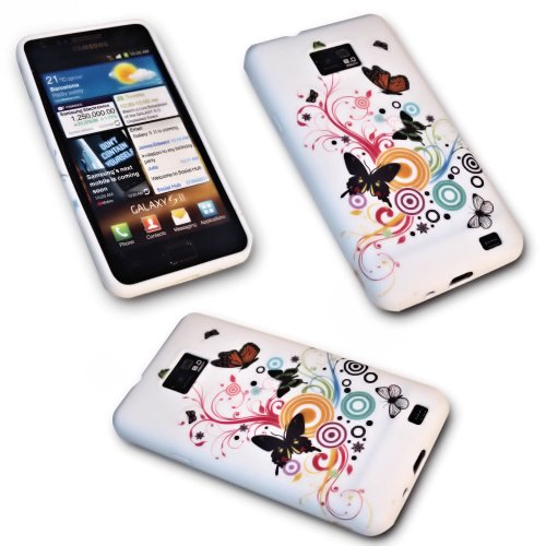 DESIGN BUTTERFLY -4- SILIKON TPU HANDY COVER CASE Hülle Schale Tasche SAMSUNG i9100 Galaxy S2 - von PeKa Internethandel