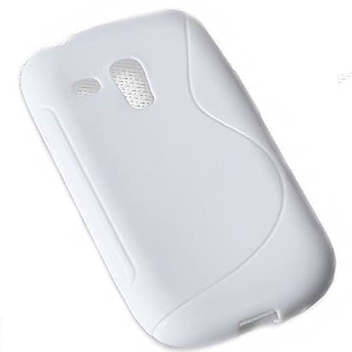 Design S-Rubber Hülle kompatibel mit Samsung Galaxy S3 Mini - Cover case Schutzhülle Bumper in Weiß von PeKa Internethandel