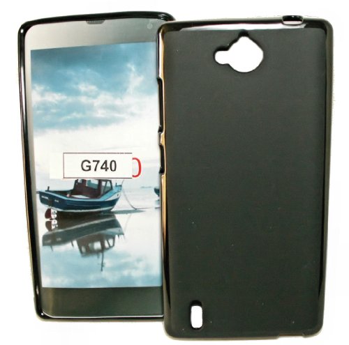 PeKa Internethandel Design Dark Case Silikon TPU Handy Hülle kompatibel mit Huawei Ascend G740 - Cover Case Schutzhülle Bumper in der Farbe Schwarz von PeKa Internethandel