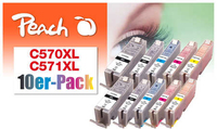 Peach 0F319980 Druckerpatrone 10 Stück(e) Schwarz, Cyan, Magenta, Foto schwarz, Gelb von Peach