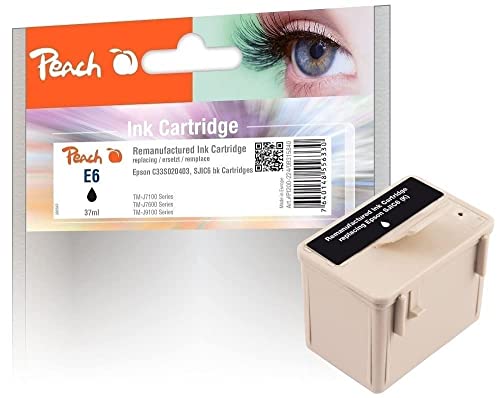 Peach ESJIC6/7 Druckerpatrone schwarz ersetzt Epson SJIC6BK, C33S020403 für z.B. Epson TMJ 7100, Epson TMJ 7600 von Peach