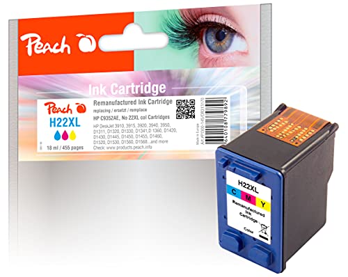 Peach H21/22 Druckkopf XL color ersetzt HP No. 22XL, C9352AE für z.B. HP DeskJet F 380, HP DeskJet F 2280, HP DeskJet 3910, HP DeskJet 3915, HP DeskJet 3920, HP DeskJet 3940, HP DeskJet 3940 V Peach H21/22 Druckkopf XL color ersetzt HP No. 22XL, C9352AE für z.B. HP DeskJet F 380, HP DeskJet F 2280, HP DeskJet 3910, HP DeskJet 3915, HP DeskJet 3920, HP DeskJet 3940, HP DeskJet 3940 V von Peach