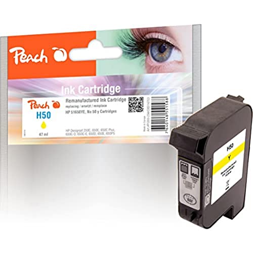 Peach H40/44/50 Druckkopf gelb ersetzt HP No. 50 y, 51650YE für z.B. HP DesignJet 250 C, HP DesignJet 650 C, HP DesignJet 650 C Plus, HP DesignJet 650 C-D, HP DesignJet 650 C-E, HP DesignJet 650 D von Peach