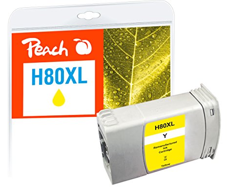 Peach H80 Druckerpatrone XL gelb ersetzt HP No. 80XL Y, C4848A für z.B. HP DesignJet 1050 C, HP DesignJet 1050 C Plus, HP DesignJet 1055 CM, HP DesignJet 1055 CM Plus von Peach