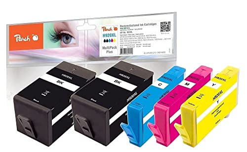 Peach H920 Spar Pack Plus Druckerpatronen XL (2xBK, C, M, Y) ersetzt HP No. 920XL, C2N92AE für z.B. HP OfficeJet 6500 A, HP OfficeJet 6500 A Plus, HP OfficeJet 6000, HP OfficeJet 6000 special Edition von Peach
