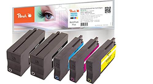 Peach H950/951 Spar Pack Plus Druckerpatronen XL (2xBK, C, M, Y) ersetzt HP No. 950XL, No. 951XL, CN045E*2, CN046E, CN047E, CN048E für z.B. HP OfficeJet Pro 8600 Plus e-All-in-One von Peach