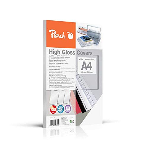 Peach Deckblätter A4 - 250g/m2 - 100 Stück - weiß - PB100-01 Peach Deckblätter A4 - 250g/m2 - 100 Stück - weiß - PB100-01 von Peach