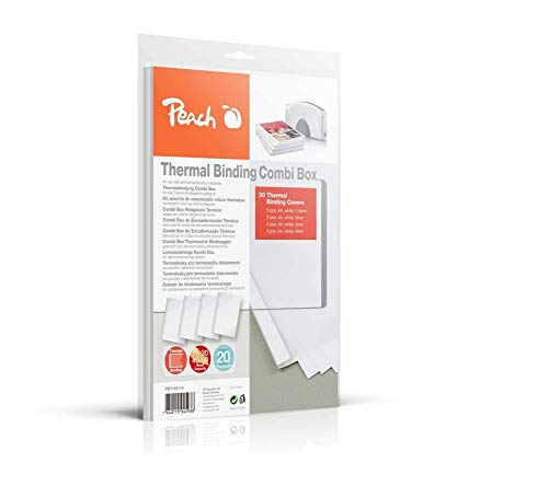 Peach PBT100-14 Combi Box für 20 Thermobindemappen, 15-60 Blatt, A4, weiß von Peach