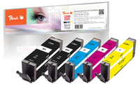 Peach PI100-356 Druckerpatrone 5 Stück(e) Kompatibel Standardertrag Schwarz, Cyan, Magenta, Gelb von Peach