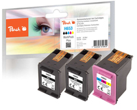Peach PI300-1046 Druckerpatrone 3 Stück(e) Kompatibel Standardertrag Schwarz, Cyan, Magenta, Gelb von Peach