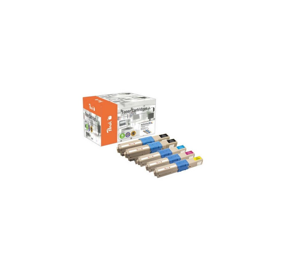 Peach Peach Toner Spar Pack Plus 111911 für OKI Drucker. Druckertrommel, (802.11ac, 802.11n, Ethernet, Wasserfest und stoßfest) von Peach