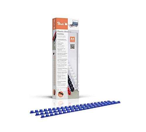 Peach Plastikbinderücken A4 - 6mm - 25 Blatt - 100 Stück - blau - PB406-04 Peach Plastikbinderücken A4 - 6mm - 25 Blatt - 100 Stück - blau - PB406-04 von Peach