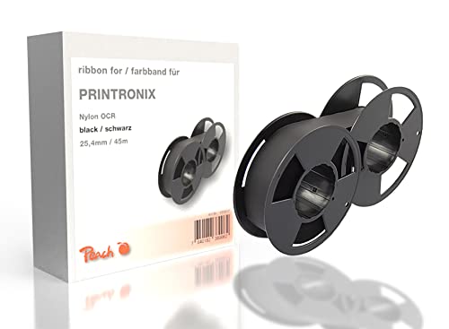 Peach Printronix P 300, bk, Nylon OCR, 25,4mm/45m, Ribbon, Schwarz von Peach