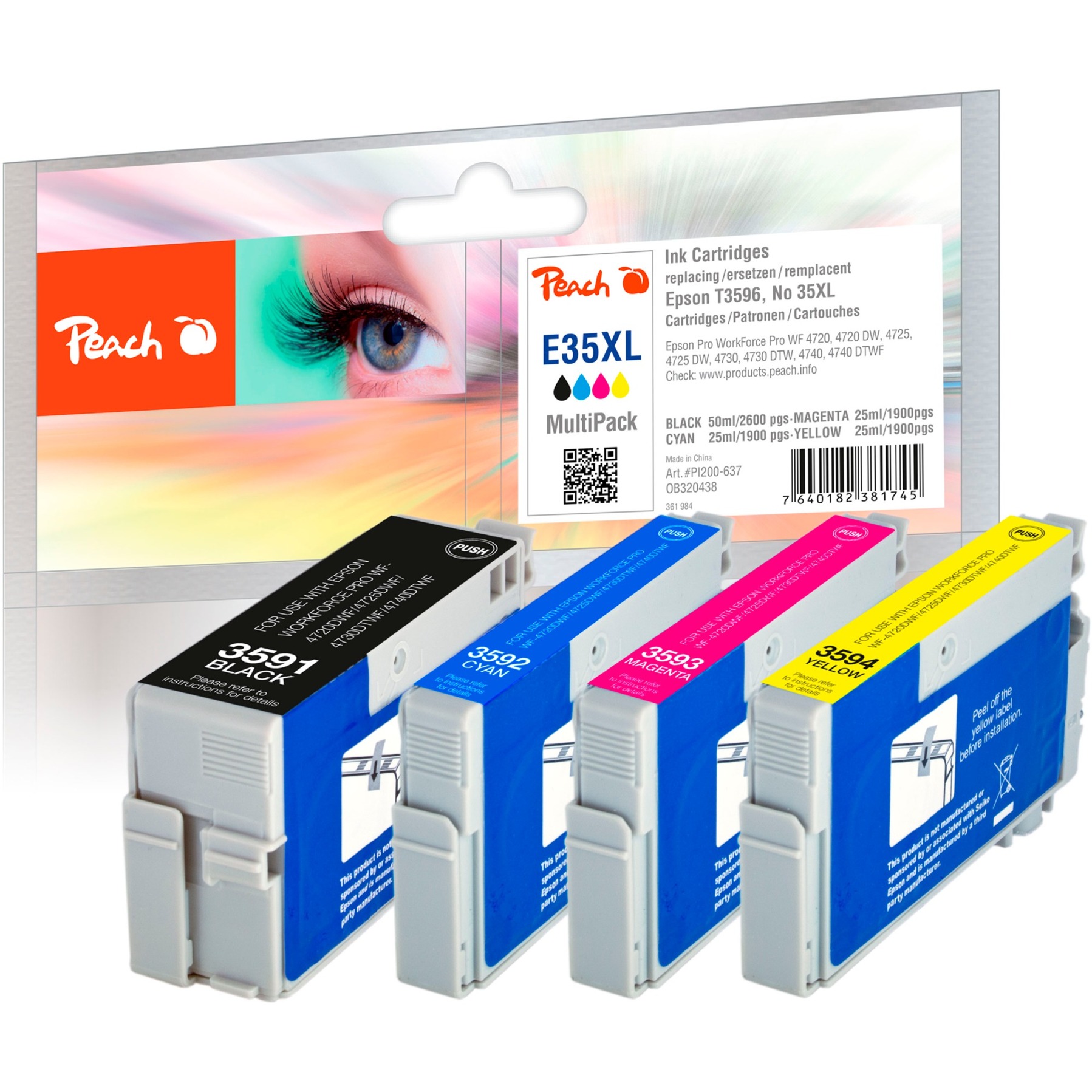 Tinte Spar Pack XL PI200-637 von Peach