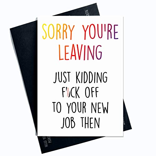 Abschiedskarte, Kollegenkarte, F*ck Off to You New Job Then, Good Luck, Congrats New Job Colleague Leaving Goodbye Leaving Job Funny Card PC73 von Peachy Antics