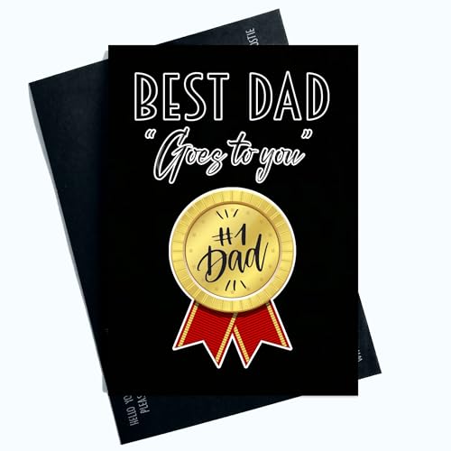 Geburtstagskarten für den Vater "Best Dad Goes To You" Grußkarte Witz Lachen lustige Neuheit schwarze Karte SP51 von Peachy Antics