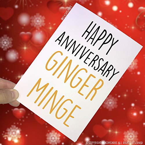 Glückwunschkarte zum Jahrestag, Ginger Minge, Best Friend Karte, Jahrestag, lustige Karten, Lustige Karten PC44 von Peachy Antics