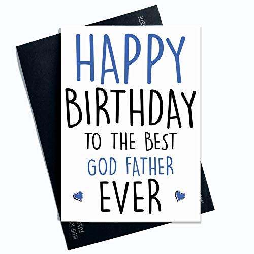 Karte für God Father Geburtstagskarte für God Father Geburtstags Karten Glückwunschkarten Bester Freund Karte Beste Pate Ever Happy Birthday PC296 von Peachy Antics