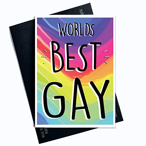 Lustig Grußkarten Homosexuell Karte Homosexuell Geschenk World's Best Gay Bester Freund Karten Geburtstag Weihnachten Valentins Jubiläum Neuheit-Scherz PC363 von Peachy Antics