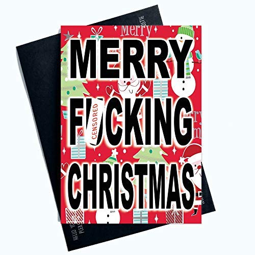 Lustig Weihnachtskarten Merry F Cking Weihnachten Grob Karten Swearing Karten Weihnachten Grußkarten Bester Freund Karten Anstößig Reife PC555 von Peachy Antics