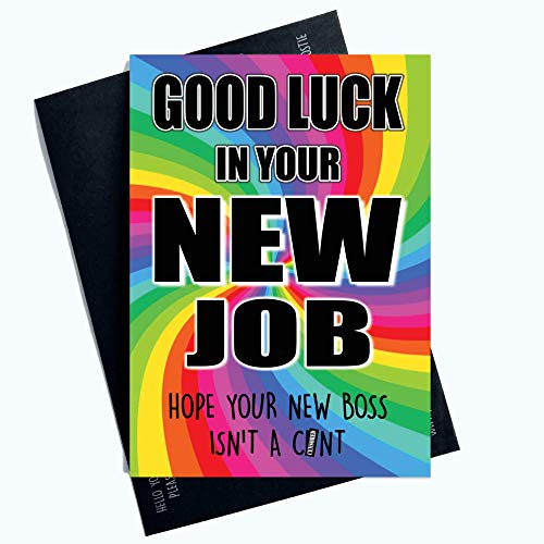 Lustige Abschiedskarten für Kollegen mit Aufschrift "Good Luck in Your New Job Boss C*nt PC1045 von Peachy Antics