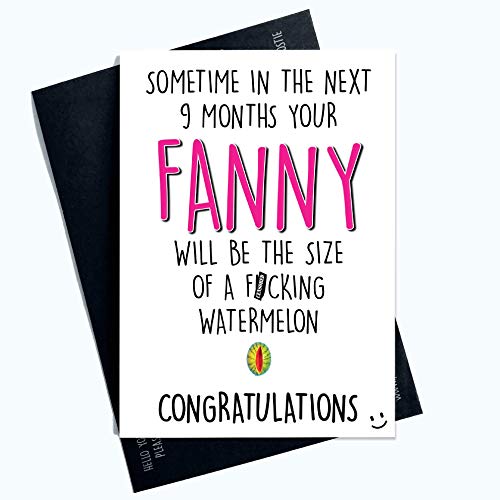 Lustige Schwangerschaftskarten, freche Erwachsenen-Humorkarte, Fanny Watermelon Mum To Be PC984 von Peachy Antics