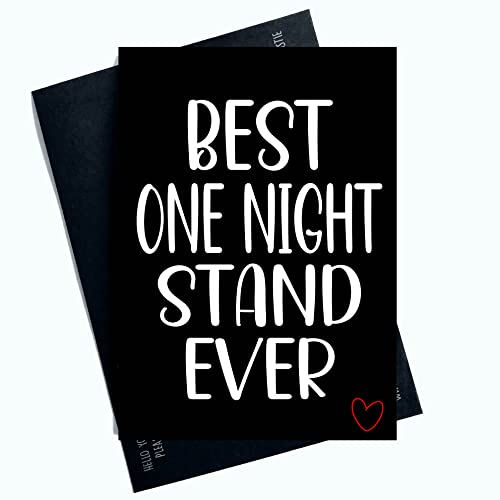 Lustige Valentinstagskarte "Best One Night Stand Ever", Valentinstagskarte, Witz, Lachen, Spaß, Gelb SP30 von Peachy Antics