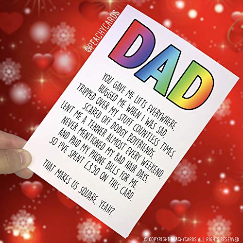 Lustige Vatertagskarte, lustige Karte für Vatertag, Vatertag, Vatertag, Witzkarte, Humor, Geburtstagskarte für Vater, Weihnachten PC172 von Peachy Antics